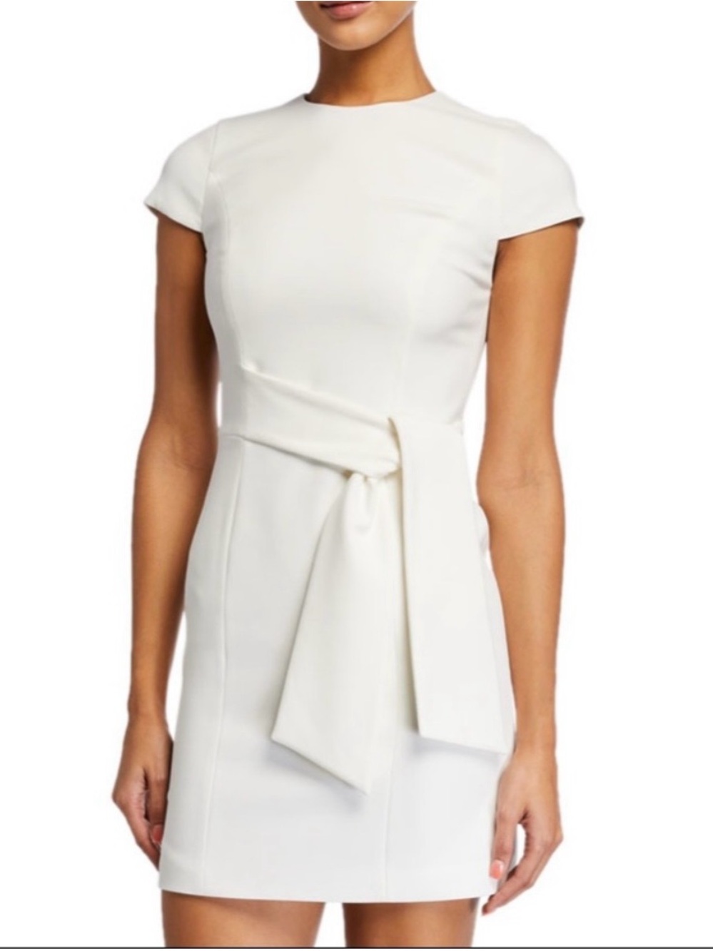 Alice + Olivia Ivory Cap-Sleeve wrap dress ivory size 4